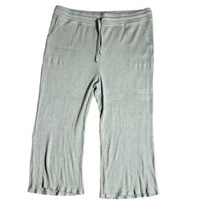 Beyond yoga ribbed wide leg ankle drawstring loungewear athleisure pants 2x